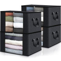 Bolsa De Almacenamiento De Ropa Grande Plegable Para Organizar El Armario Del Dormitorio Contenedores Para Manta - details 3