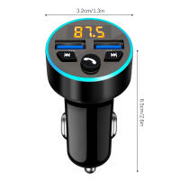 Reproductor MP3 Para Coche Con Transmisor FM Bluetooth 5.0 Dual USB 4.8A Cargador Rápido Llamada Handsfree Adaptador De Audio - details 5