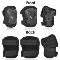 Juego De Protecciones Para Codos Rodillas Y Muñecas Para Hombres Y Mujeres En Bicicleta Patinaje Skate Air Mesh + PE Shell+EVA - details 2