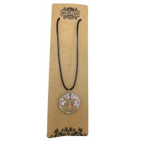 VivaEsencia – Colgante Árbol de la Vida con Cuarzo Rosa Natural | Amor propio, energía femenina y armonía emocional | Diseño espiritual y simbólico ideal para regalar o llevar en rituales de sanación - details 1