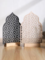 Adorno De Madera Hueca Para Ramadan Eid Mubarak Decoración De Navidad Musulmana Feliz Ramadan Kareem Adorno Vacacional Moderno - details 0