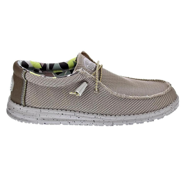 Hey Dude - Todos Los Estilos Wally Para Hombre | Zapatos Para Hombre | Mocasines Con Cordones Para Hombre | Cómodos Y Ligeros, Camuflado Azul