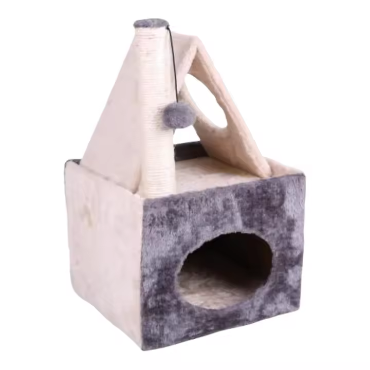 TIENDA EURASIA® Arbol Rascador Gato - Rascador para Gatos de Diseño - Estructura de Terciopelo y Cuerda - 1