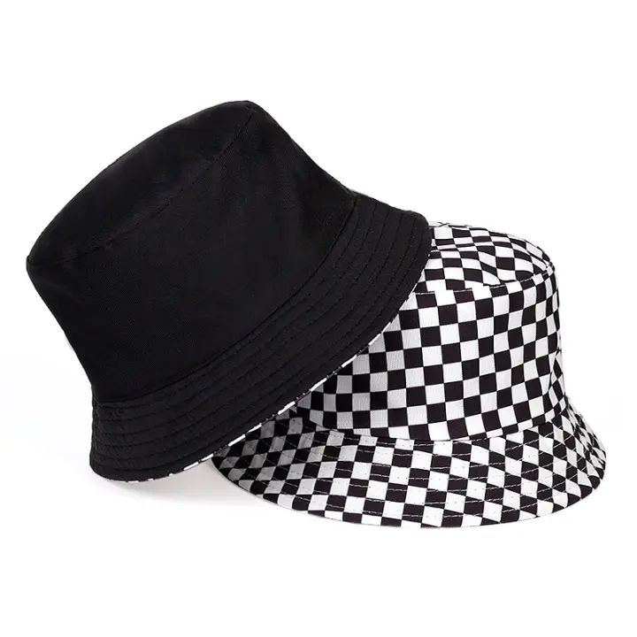 Sombrero De Pescador Doble Cara Para Mujeres Y Hombres Sombreros De Alforja De Algodón Unisex Para Exteriores Protección Solar Estilo Casual - 1