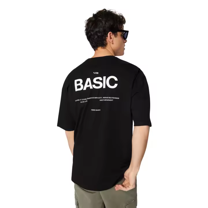 Trendyol Red Men's Oversize/Wide Cut Text Printed Short Sleeve 100% Cotton T-Shirt Tmnss23Ts00263 - 1