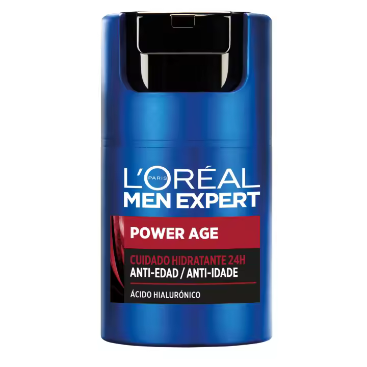 L'Oréal Men Expert  POWER AGE [Nuevo Pack Vitalift] cuidado hidratante 24h anti-edad mejorado con Ácido Hialurónico - 50 ml - 1