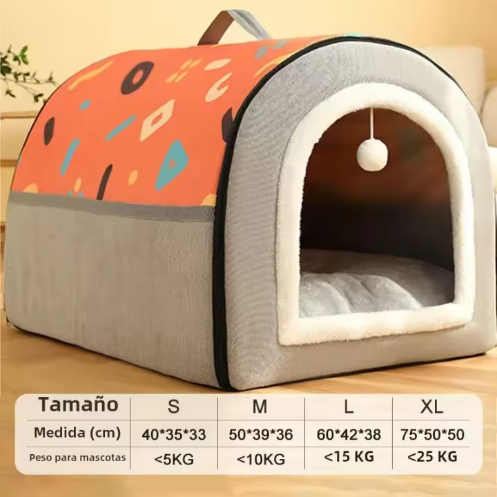 Cama De Gato Y Perro Invierno Cálido Con Tentación De Sueño Profundo Sillón Geométrico Nido Cómodo Para Mascotas Medianas Y Grandes Ropa De Cama Lavable Y Desmontable Suministros De Mascotas - 1