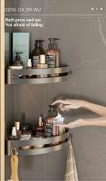 Estante De Esquina Para Baño Montado En La Pared Diseño Hueco Organizador De Ducha Con Tres Niveles No Perforado Capacidad De Soporte Fuerte Estilo INS Ventilación Y Drenaje - details 3
