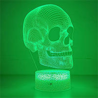 Lámpara De Mesa LED Ilusión 3D Esqueleto Lámpara De Noche Calavera Regalo De Cumpleaños De Halloween De Navidad Para Niños Y Bebés Hombres - details 8