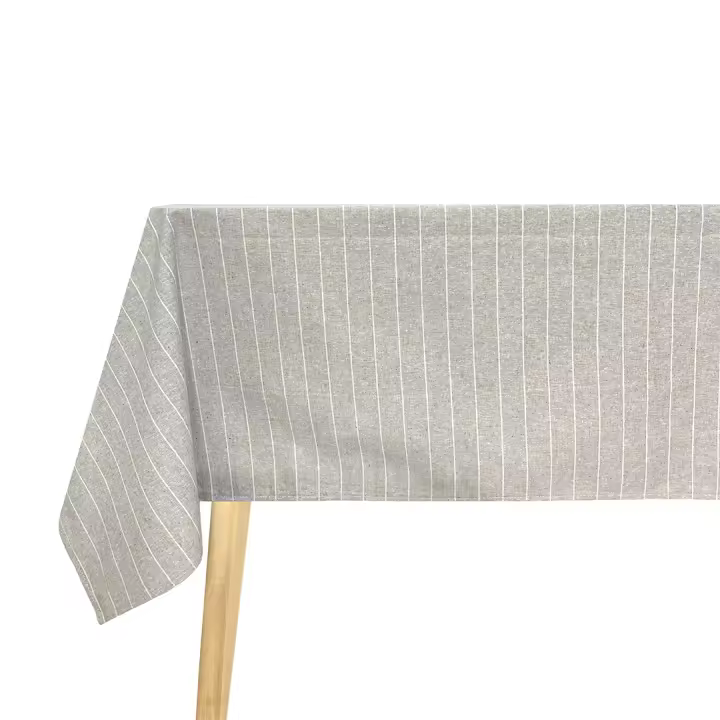 EL CABALLO - Mantel de algodón/poliéster BAEZA 140x140 cm gris.  Fabricado en España. - 1