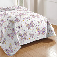 Vivid Torral by El Jinete Hogar - Colcha Bouti Verano Mariposa Estampada Reversible (No Incluye Fundas De Cojines) Poliéster, Fresquita, Transpirable, Diseño, Primavera, Verano - details 2