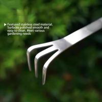 Riega De Acero Inoxidable Para Bonsái Con Mango Ergonómico Herramienta Para Suavizar Tierra Y Raíces Para Jardín Y Uso Doméstico - details 5