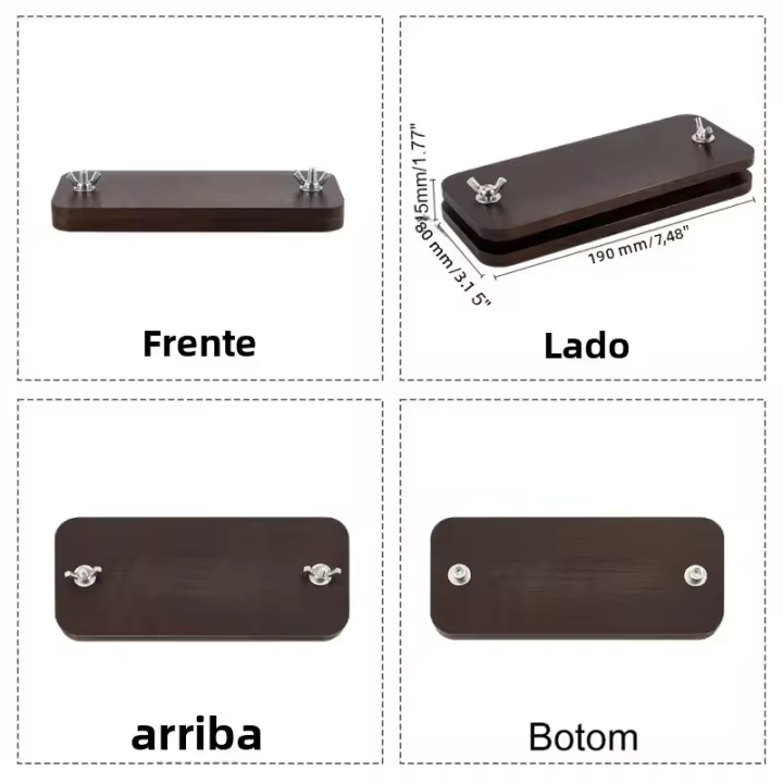 Prensa De Libros Portátil Para Encuadernación Con Juego De Tornillos Y Anillas Para Hogar Y Escuela Herramienta De Madera Para Manualidades - 1
