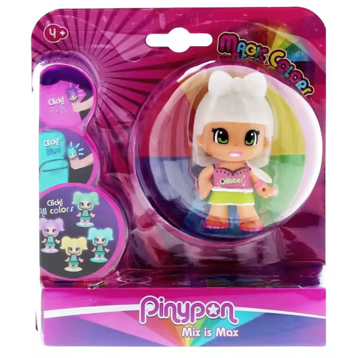 Figura Pinypon - Mix is Max - Magic Colors - Glitter - Coleccionable - FAMOSA - Mayores de 4 años - 1