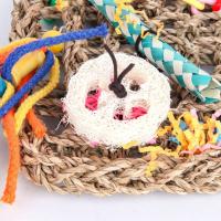 Safe Non-Toxic Bird Toys Straw Bites Climbing Net Parrot Funny Hammock Swing Biting Wire Type B - details 3