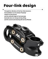 MEROCA Soporte De Manillar De Bicicleta De Suspensión Para MTB Montaña/Ruta 25.4mm Absorbedor De Choque De Manillar 31.8MM*90MM Aluminio - details 3