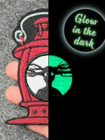 1PC Patch Bordado Luminoso De Bestia En La Linterna Hebilla De Morale Inspiradora Para Ropa Chaqueta Sombrero Trucker Regalo DIY - details 1