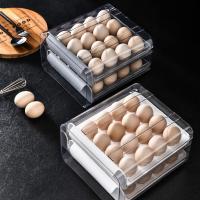 Organizador De Nevera De Dos Niveles Para Huevo Caja De Almacenamiento De Huevos Tipo Cajón Organizador De Cocina Para Nevera - details 2