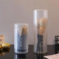 Organizador De Maquillaje Con Tapa Y Ajuste De Altura 1PC Copo De PVC Transparente Para Almacenamiento Y Exhibición De Cepillos De Maquillaje Protección Contra Polvo - details 4