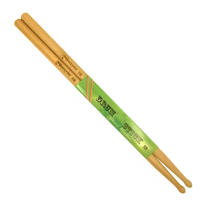 Miwayer Palillos De Bambú Para Percusión 6 Pulgadas 7A/5A/5B Ligeros Y Duraderos Con Punta En Forma De Lágrima Accesorios Musicales Instrumento De Percusión - 1