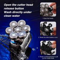 Afeitadora Electrica Hombre, 6 In 1 Afeitadora Cabeza Hombre con 7 Cabezas Rotativa, Pantalla LED y carga inalámbrica Afeitadora - details 4