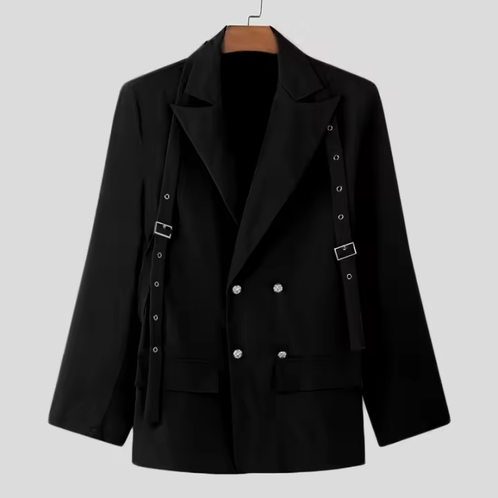 Incuerpo Chaqueta De Hombre Estilo Coreano Casual Manga Larga Solida Con Bolsillo Botones Vintage Ropa Masculina Ajustada - 1