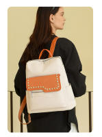 Mochila retro de cuero suave para mujer, nuevo estilo, moderna mochila de moda para damas, mochila escolar de gran capacidad - details 5