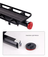 Portabolsas Para Bicicleta Deemount Soporte De Carga Trasero Ajuste Para MTB Y Bicicleta Gruesa De 20-29'' Y 4.0'' Color Negro Aluminio - details 3