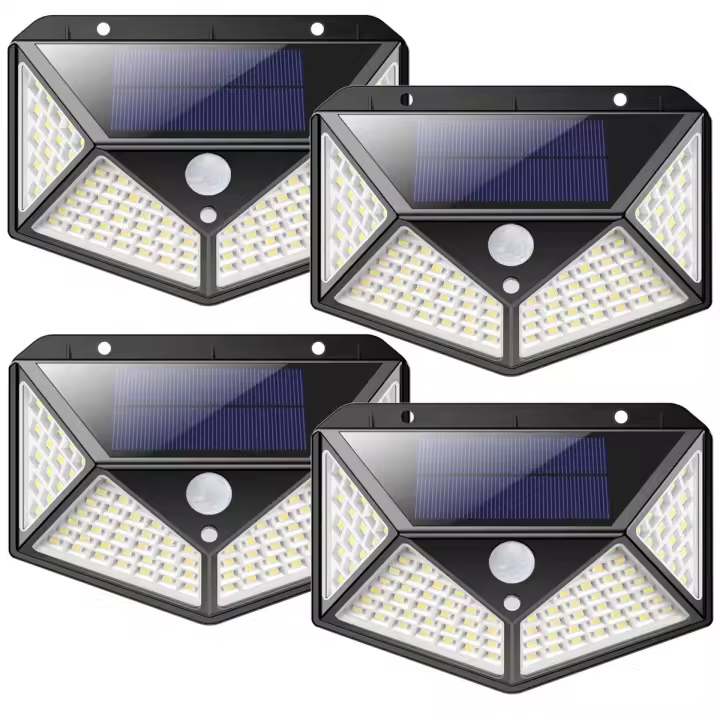 Luz solar para exteriores 【Potente paquete de 4 versiones】 Iluminación exterior impermeable Luz solar de 270 ° - 1