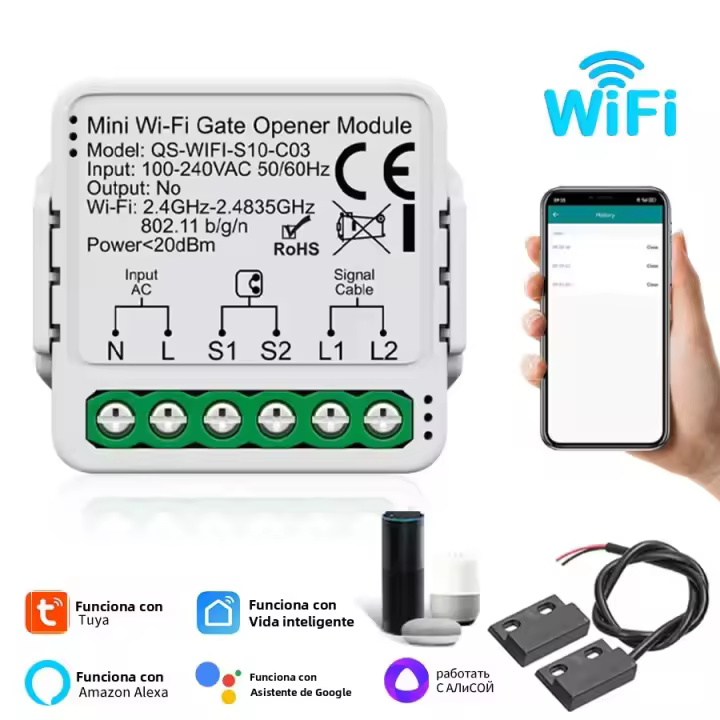 Controlador Inteligente De Puerta De Garaje Tuya Con WiFi Y Zigbee Asistente De Voz Alexa Google Home Yandex Switch Módulo Para Aplicación Smart Life - 1