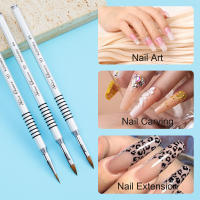 Set De 3 Pinceles De Uñas Acrílicas Kolinsky Tamaños 2/4/5 Para Aplicación De Polvo De Uñas Extensión Y Carving Para Salon Y Hogar - details 3