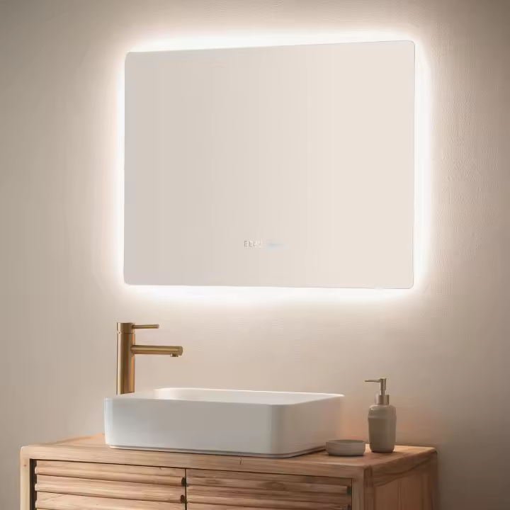 Ledkia Espejo Baño con Luz LED y Antivaho 60x80 cm Sarakiniko Seleccionable (Cálido-Neutro-Frío) - 1