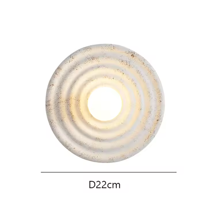 Lámpara De Pared Decorativa De Resina Nórdica Para Sala De Estar Pasillo Dormitorio Baño Iluminación Doméstica Redonda Self-Contained LED Bulbs No Included - 1