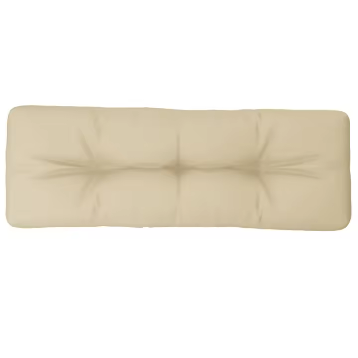 Sofá de palets de Tela beige 120x40x12 cm - 1