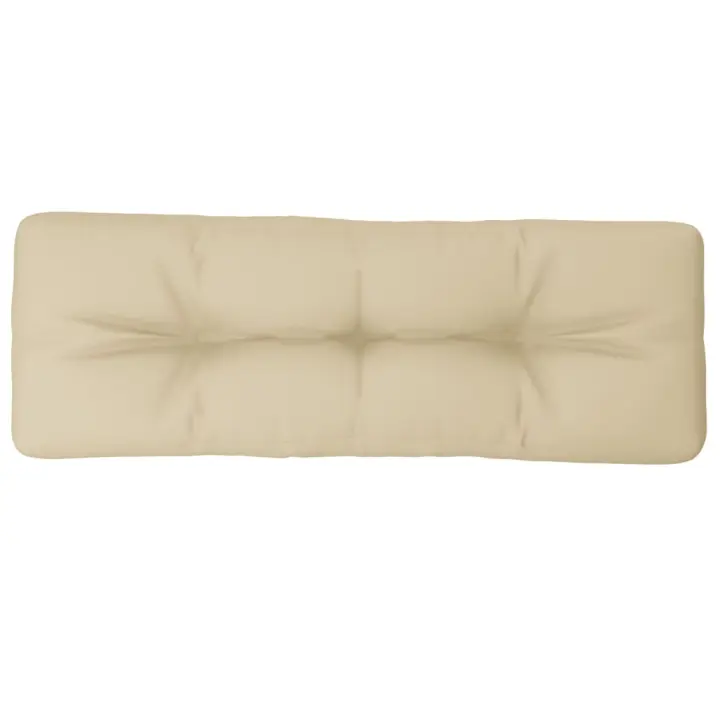 Sofá de palets de Tela beige 120x40x12 cm - 1