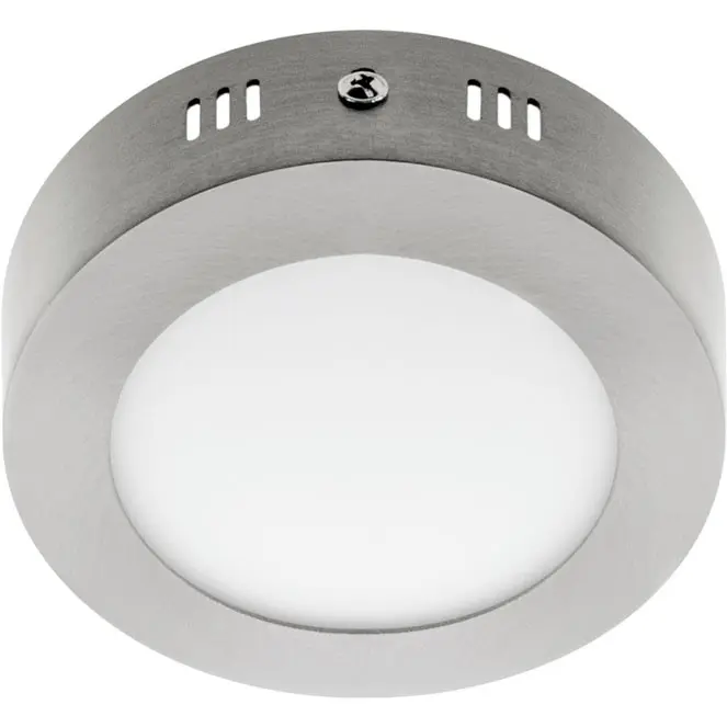 Plafón SHIELD Redondo 1x6W LED 336lm 3000K 120° Al 3,5xP.12cm Níquel - 1