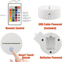 Luz Nocturna 3D De Fútbol USB Con Control Remoto Y Táctil 7/16 Colores Regalo Para Fanáticos Cumpleaños Y Navidad - details 6