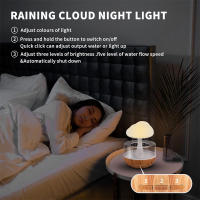 Humidificador de nube de lluvia de escritorio, lámpara de aromaterapia, difusor de sonido USB, luz nocturna colorida, decoración del hogar, 7 colores - details 2
