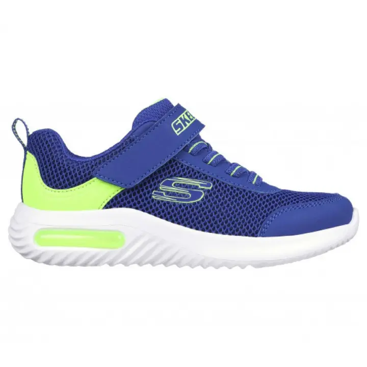 SKECHERS BOUNDER TECH JR AZUL/LIMA BLLM - 1