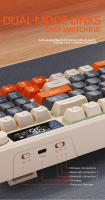 Teclado De Juego Inalámbrico FreeWolf M96 Con Pantalla Modo Dual Bluetooth Multidevice Ergonómico Para Desktop Laptop Tablet - details 16