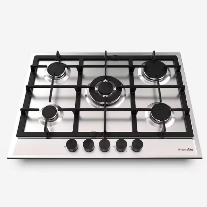 UNIVERSALBLUE Placa de Gas Universal Blue Polaris 4005 5 Fuegos Inox/negro - 1