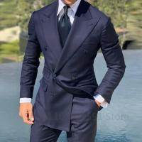 Chaqueta Negra De Dos Botones Para Hombre Traje De Novio Boda Ajustado Terno Masculino Blazer 1 Pieza Material COTON Forma Formal - details 1