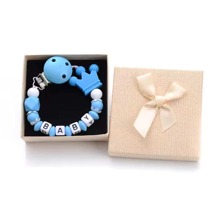 Cadenas De Chupete Con Bolas De Silicona Para Bebés Anti-Derrame DIY Juguetes De Enseñanza Para Amamantar Con Clipe De Pezón Nuevo - 1