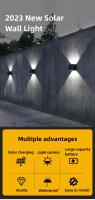 Lámpara De Jardín Solar LED Exterior Impermeable Ajuste De Ángulo Para Pared Balcón Escalera Cepillo De Lavado De Luz Solar Ahorro De Energía - details 0