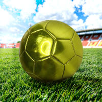 Bola De Fútbol Oficial Tamaño 5 PVC Dorada Y Plateada Para Entrenamiento De Equipo Juego Al Aire Libre Match - details 2