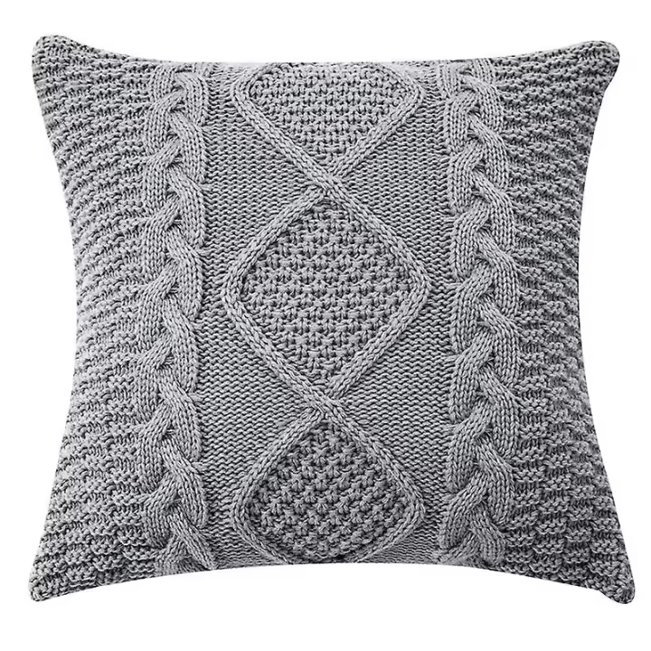 Funda de peluche de Lana de DOT Funda De Almohada Súper suave Sofá sólido Espera Dormitorio - 1