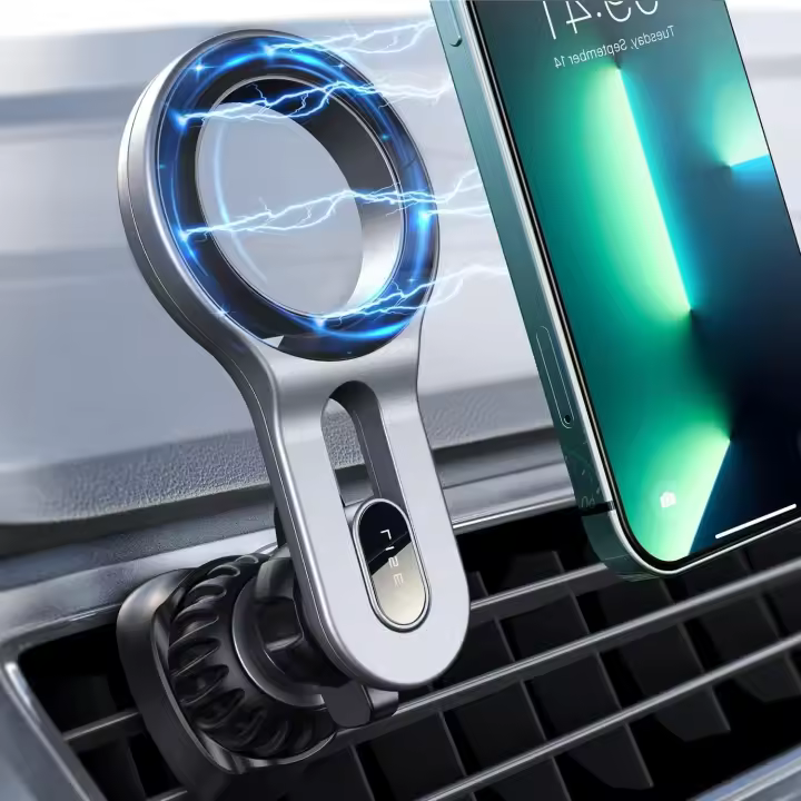 Soporte para coche MagSafe del iPhone 16, respiradero largo ultra magnético del soporte para coche de MagSafe del brazo, accesorios del coche - 1