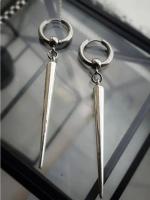 Pendientes Huggie De Punta Grande Góticos Punk Emo Alternativos Para Mujeres Joyería Para Hombres Metálico Aleación De Zinc - details 0