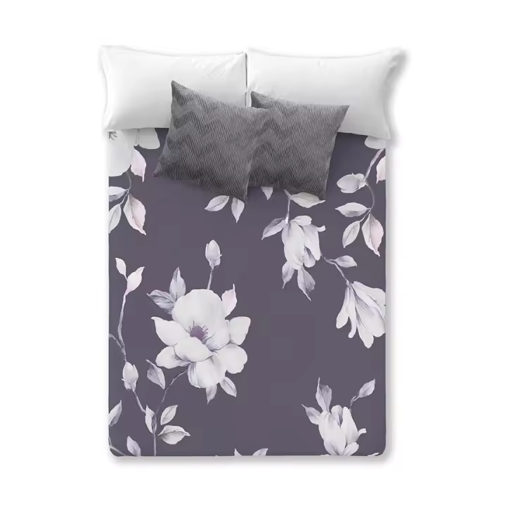 Manterol - Manta de terciopelo estampado floral grosor de 570gr/m². Tejido extra suave de calidad, ideal para los meses de invierno. - 1