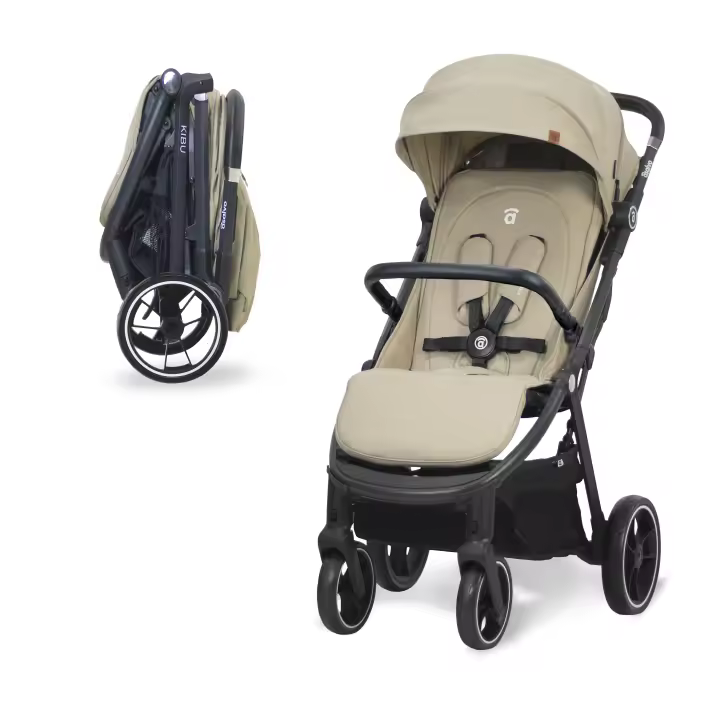 Asalvo Silla de Paseo Kibu - Carrito de Bebé Ligero con Plegado Automático, Reclinable, Capota UPF50+, Compacta y Fácil de Transportar - 1